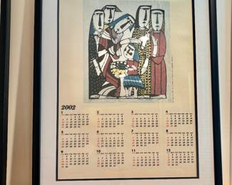 Professionally Framed and Matted Sadao Watanabe Calendar