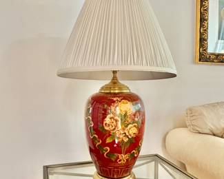 Pair of Wildwood Floral Ginger Jar Lamps
