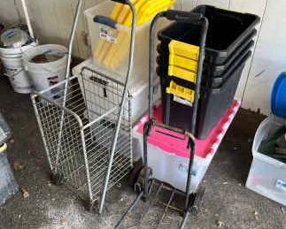 KSG099 8 Storage Bins And 2 Metal Carts