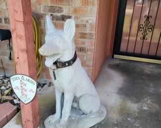 Concrete German Sheppard Statue