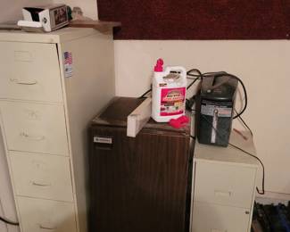 File Cabinets, Mini Fridge