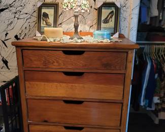 Chest of Drawers, Stained Glass Lamp