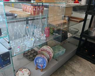 Plates and glassware