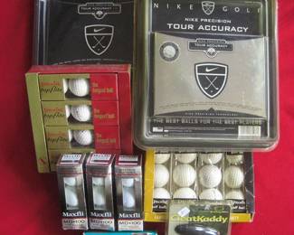 Assortment of new Golf balls.