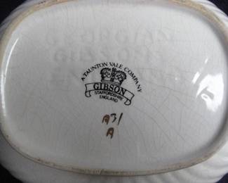 GIBSON STAFFORDSHIRE, ENGLAND - Stamped dated on bottom.
