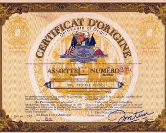 All plates with certificates in original boxes.