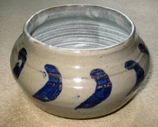 Signed ceramic bowl.