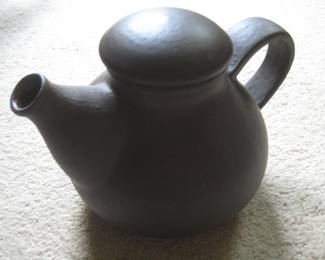 Bay Keramik Teapot 17012 Mid Century Modern Home Decor Rounded Brown Ceramic Pot w/Lid Made in West Germany 1960’s
