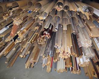Approximately 2000 feet  of assorted picture moldings.