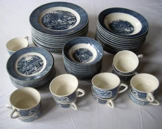 Currier & Ives dinner set.