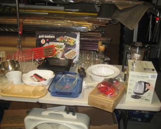 Assortment of new Cooking and small Kitchen appliances. 
