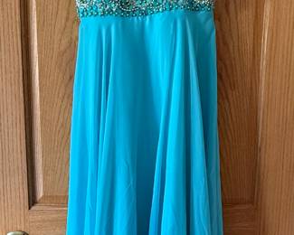 Nox blue rhinestone prom dress size small