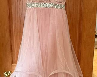 City Triangles pink rhinestone prom dress size 1