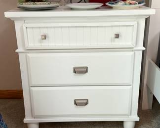 White modern nightstand