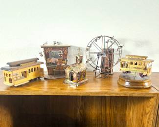  Assorted Copper and Wood Music Boxes