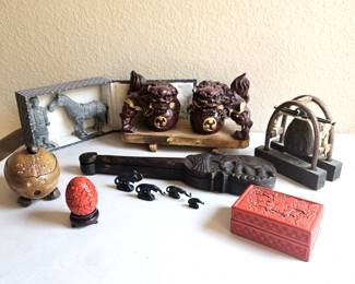  Amazing Antique Dotchin (Opium Scale) Plus Other Asian Carved Works of Art