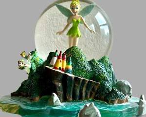 Rare Vintage Disney Peter Pan Tinkerbell  "You Can Fly" Snow Globe