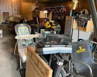 Baby gate, high chair, wheel chair, and more