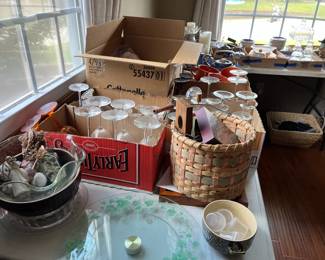 LOTS of wine glasses