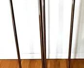 Mid Century Chrome and Glass Pillar Stand.