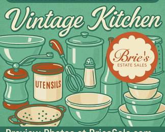 Join us at our Whatnot live sale for Vintage Kitchen Part 2 on Wednesday August 27 at 6:30 PM Central Time!