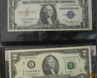 119C $1 CILVER CERTIFICATE $2 BILL