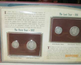 8 BARBER COINS