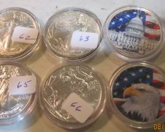 62 67 LIBERTY DOLLARS