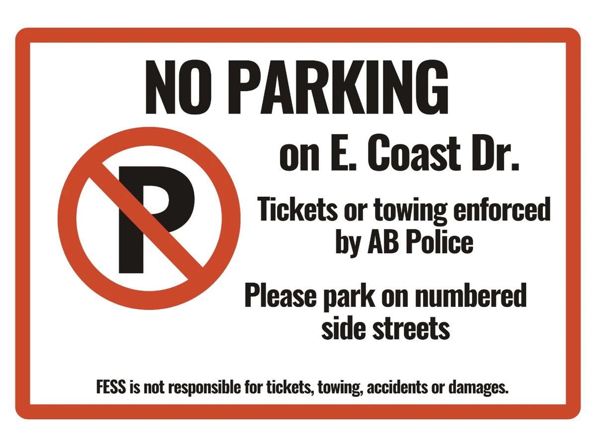 FESS No parking on E Coast Dr