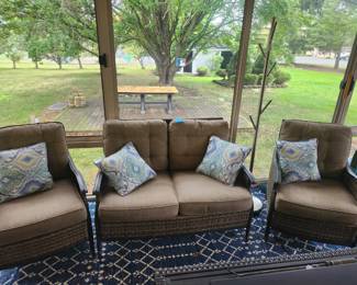 Wicker patio set