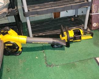 Dewalt blower & chain saw battery powered