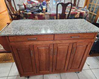 Granite top kitchen island