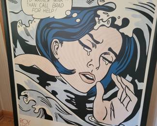Roy Lichtenstein Museum of Modern Art Drowning Girl Large selection of rock music inspired art