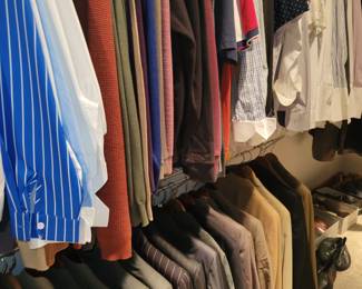 Lg selection of men's clothes, shoes, boots & jackets