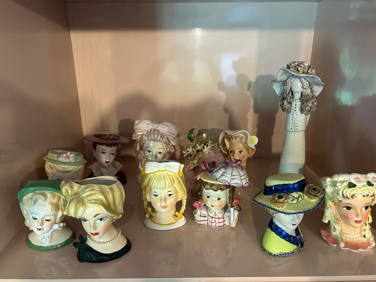 Vintage Lady Face Vases