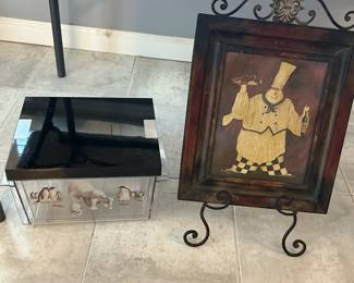 Storage boxes and artwork in every room!