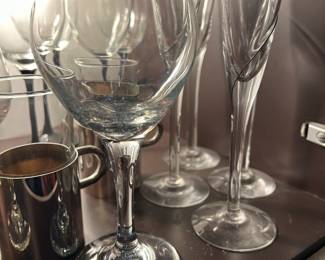 Wine glasses and champagne flutes