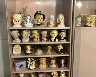 Vintage  Lady Face Vases