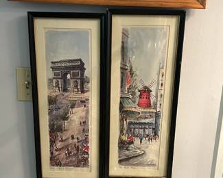 Arc de Triumphe and Moulin Rouge Artworks