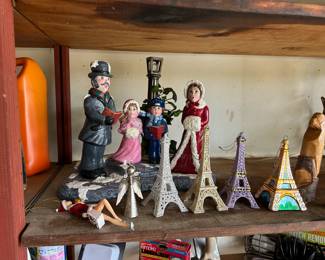 Carolers and Eiffel Tower ornaments