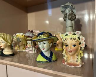 Vintage Lady Face Vases