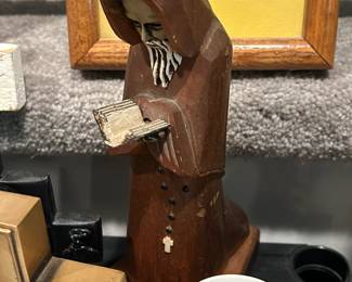 Vintage Carved Kneeling Priest