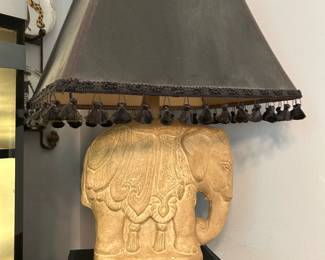 Stone Elephant Lamp