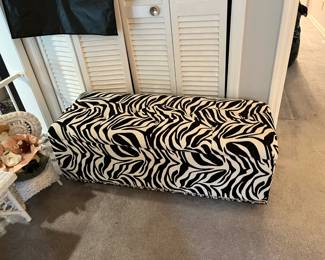 Zebra Print footlocker/bench