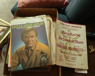 large amount of old sheet music