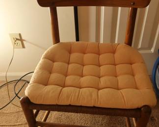 desk chair with woven seat