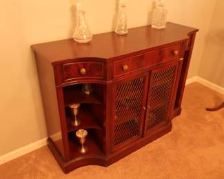 $ 195.00 small mahogany buffet 18" deep x 52" wide