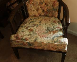 matching chair with floral fabric
