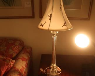 Lucite lamp. part of a pair