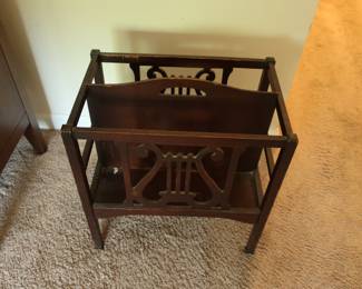 magazine rack mahogany